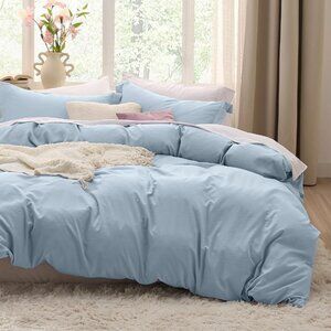 Bedsure Celestial Blue Twin Duvet Cover Set